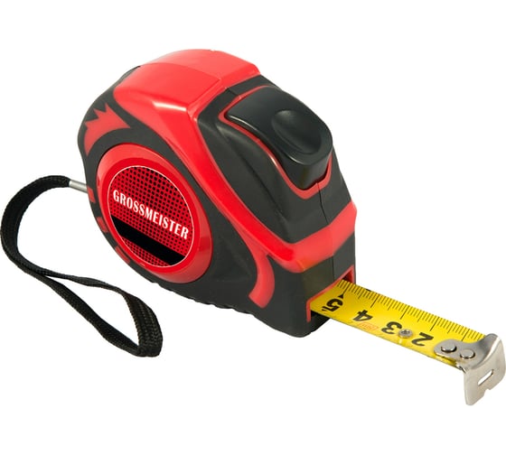 Изображение товара Обрезиненная рулетка GROSSMEISTER "АВТОСТОП", 5м*19мм 009004002