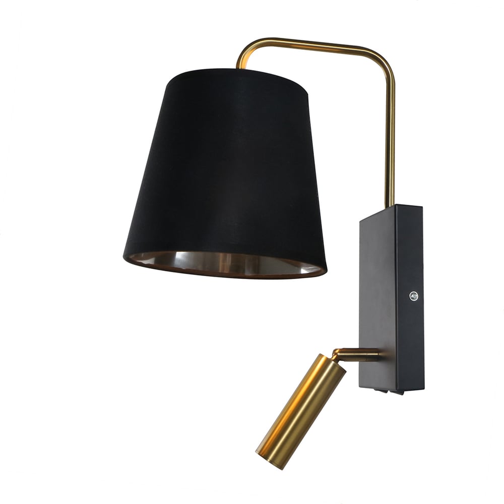 Настенный светильник ESCADA 589/1A E14*40W Black/Brass 589/1A Black
