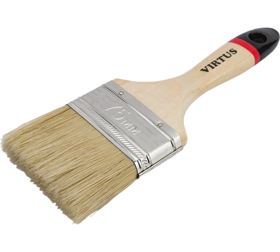 Изображение товара Малярная кисть VIRTUS Expert плоская, 75 мм 001003075