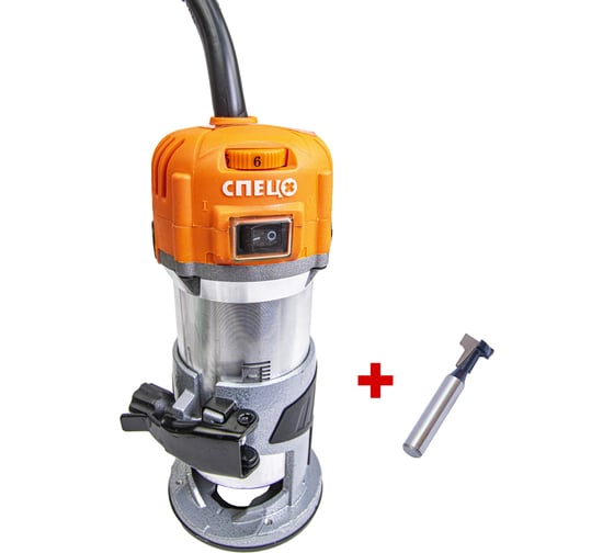 Изображение товара Кромочный набор фрезер СПЕЦ МФУ-800, 800 Вт, фреза пазовая Т-образная 12,7x13 мм, хвостовик 8 мм СПЕЦ-4077/1411600