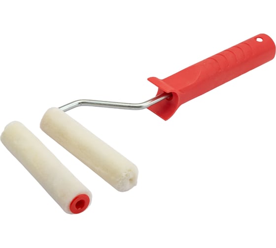 Изображение товара Малярный мини-валик в сборе VIRTUS Велюр 110 мм ручка + 2 валика 002214110