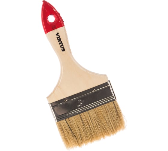 Изображение товара Малярная плоская кисть VIRTUS Standard натуральная щетина, 100 мм 001002100