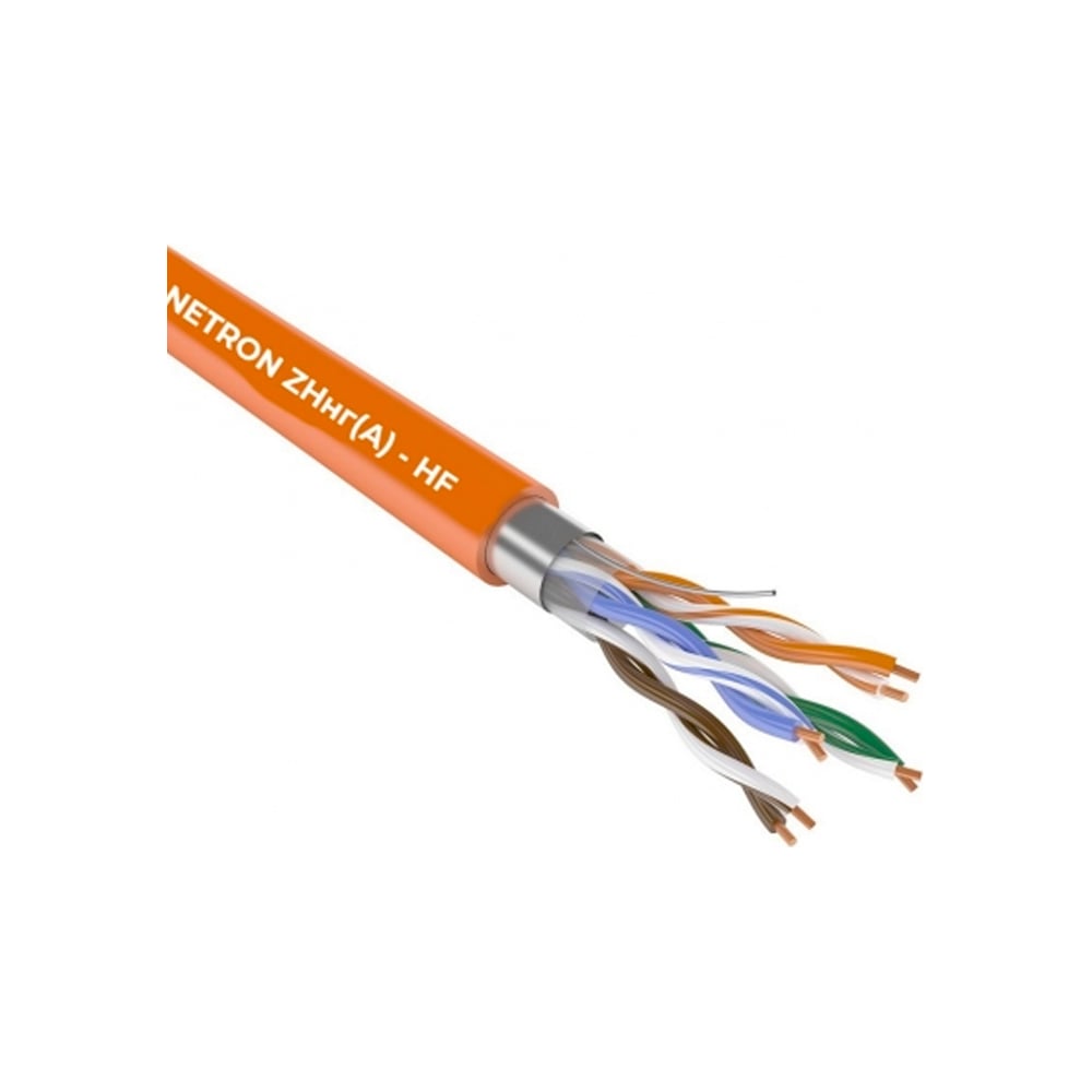 Изображение товара Кабель витая пара Netron F/UTP Cat 5e 305м оранжевый надежный сетевой кабель