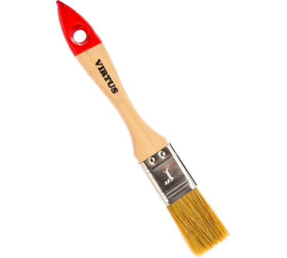 Изображение товара Малярная плоская кисть VIRTUS Standard натуральная щетина, 25 мм 001002025