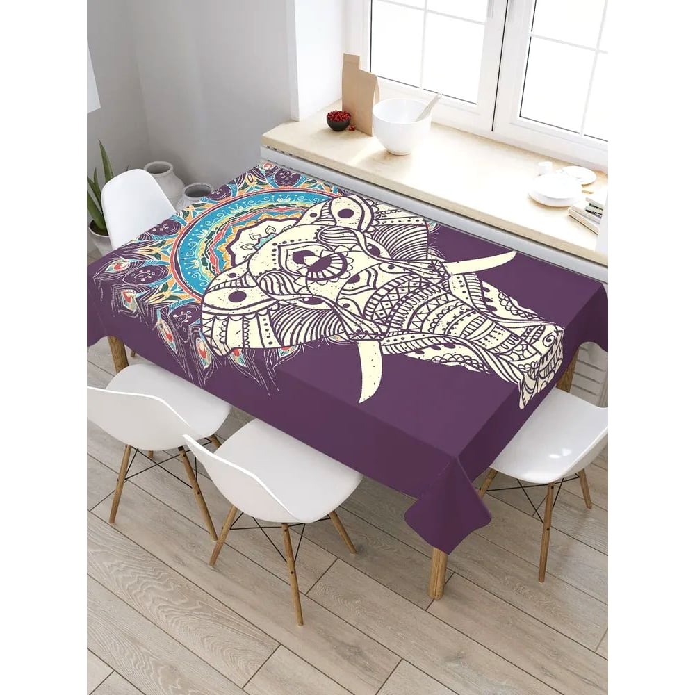 Изображение товара Прямоугольная скатерть из сатена JoyArty узоры 120x145 см