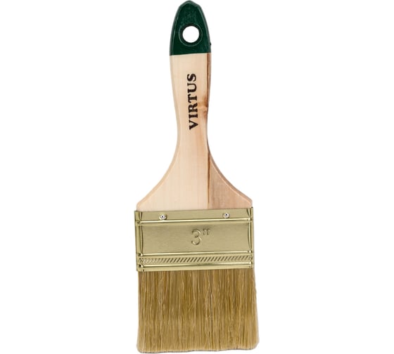 Изображение товара Малярная плоская кисть VIRTUS Standard смешанная щетина, 75 мм 001005075