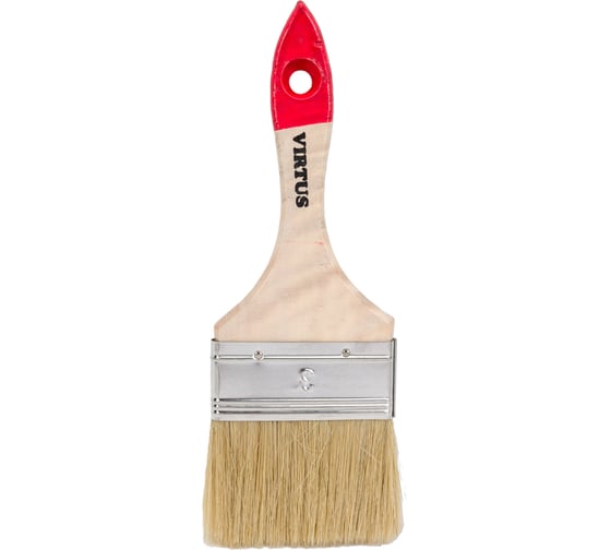 Изображение товара Малярная плоская кисть VIRTUS Standard натуральная щетина, 75 мм 001002075