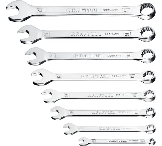 Изображение товара Набор комбинированных гаечных ключей Kraftool 8 шт 6 - 17 мм 27079-H8C_z01