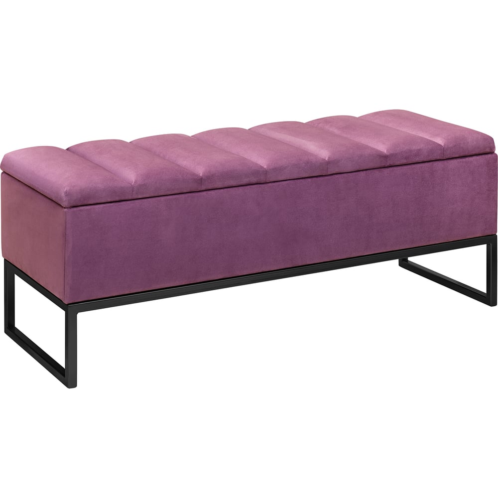 Изображение товара Банкетка GreenWeen CUBE с ящиком для хранения, современная, черная, марсала