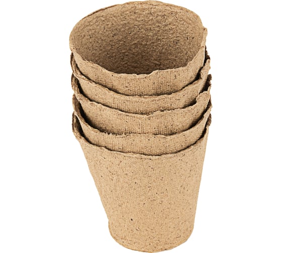 Изображение товара Горшочек для рассады Без бренда 80х80 мм торфяной 5 шт. 64364