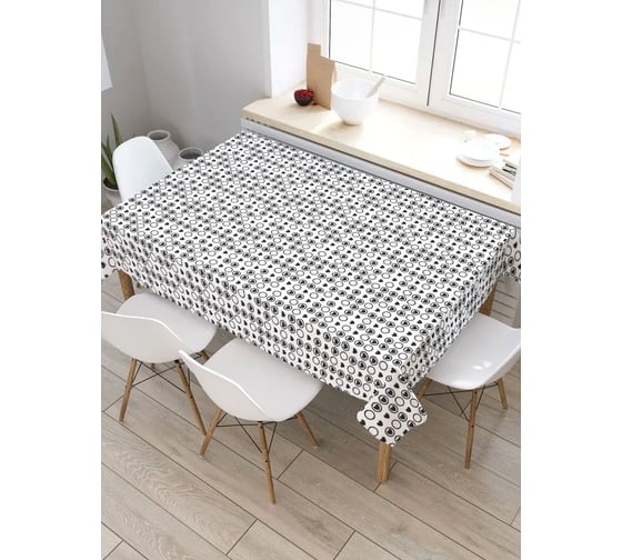 Изображение товара Скатерть прямоугольная тканевая JOYARTY на стол с рисунком Сердце 145х180 см tc_422701_180x145