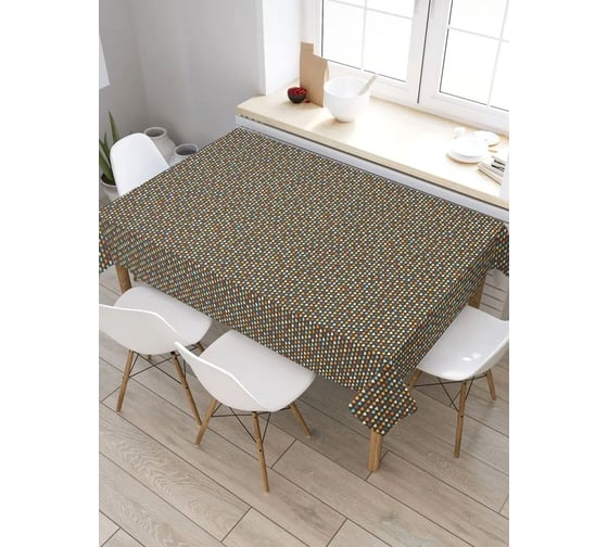 Изображение товара Скатерть прямоугольная тканевая JOYARTY на стол с рисунком Стильные сердечки 145х180 см tc_422675_180x145