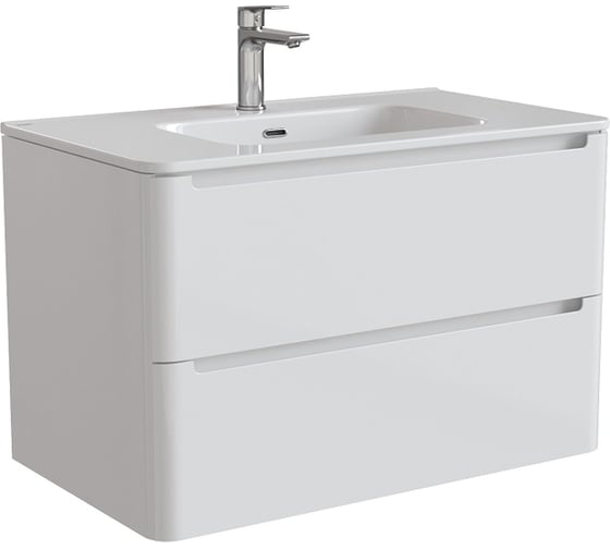 Изображение товара Тумба с умывальником IDDIS Edifice подвесная, 80 см, белая EDI80W0i95K