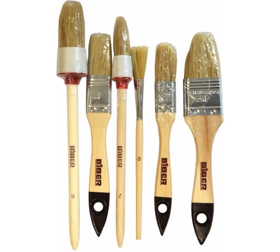 Изображение товара Набор кистей Biber 6шт. натуральная щетина 31403 тов-115036