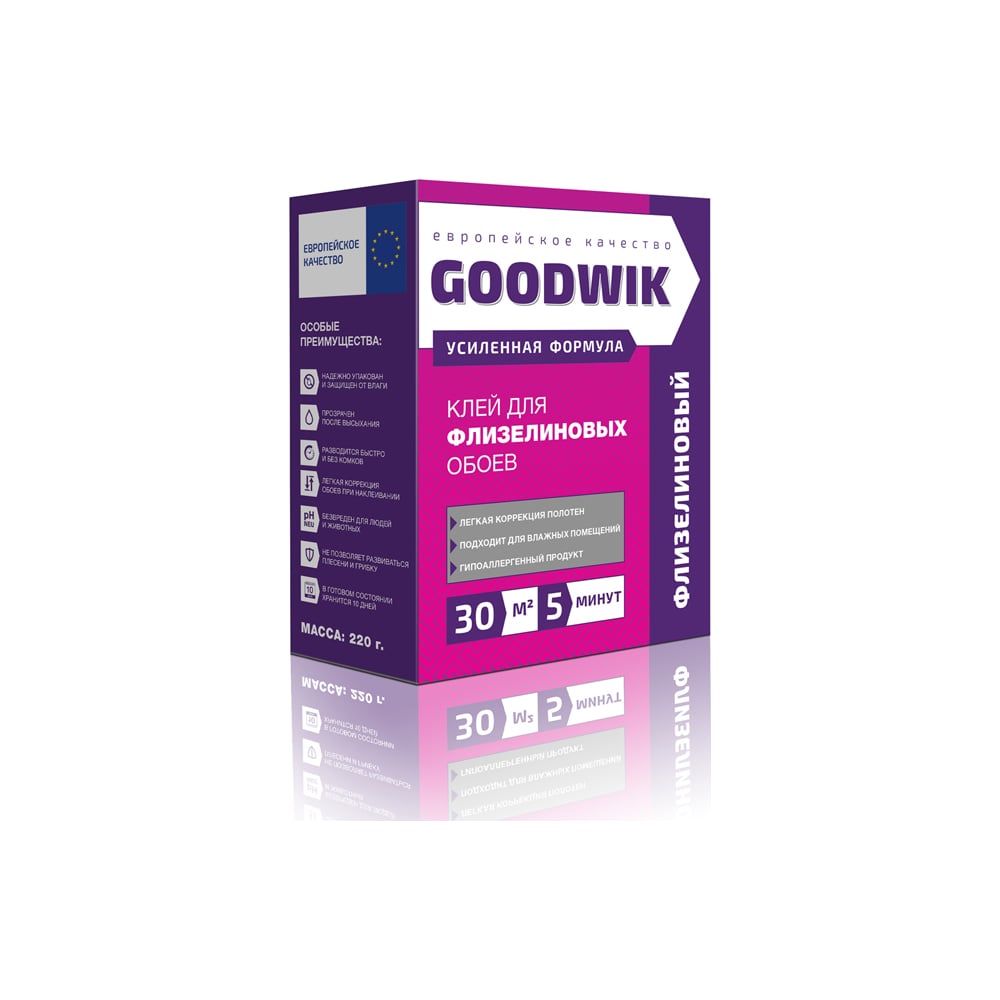 Клей для флизелиновых обоев Goodwik клей для флизелиновых обоев exclusive pro 500 г 00011