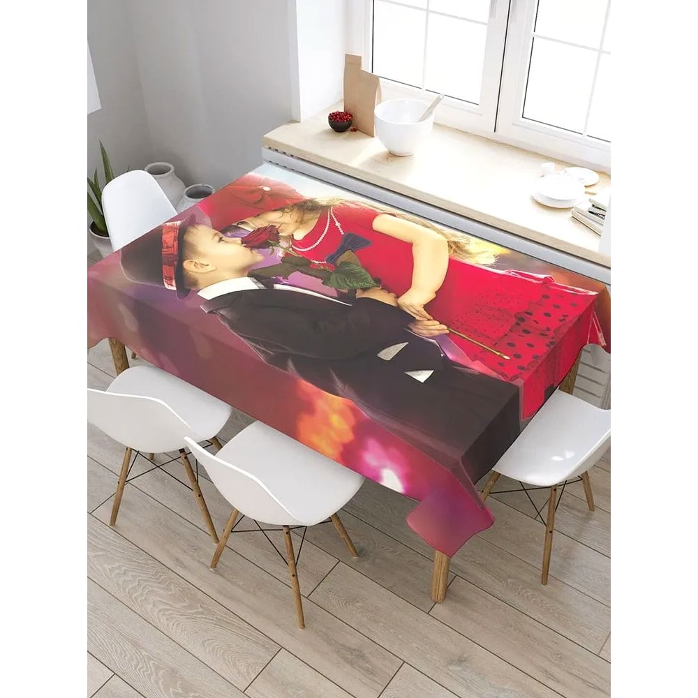 Прямоугольная водоотталкивающая скатерть на стол JOYARTY декор на стол