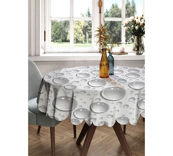 Изображение товара Скатерть круглая тканевая JOYARTY на стол с рисунком Воздушный подарок 150х150 см rtcf01_422718_150x150