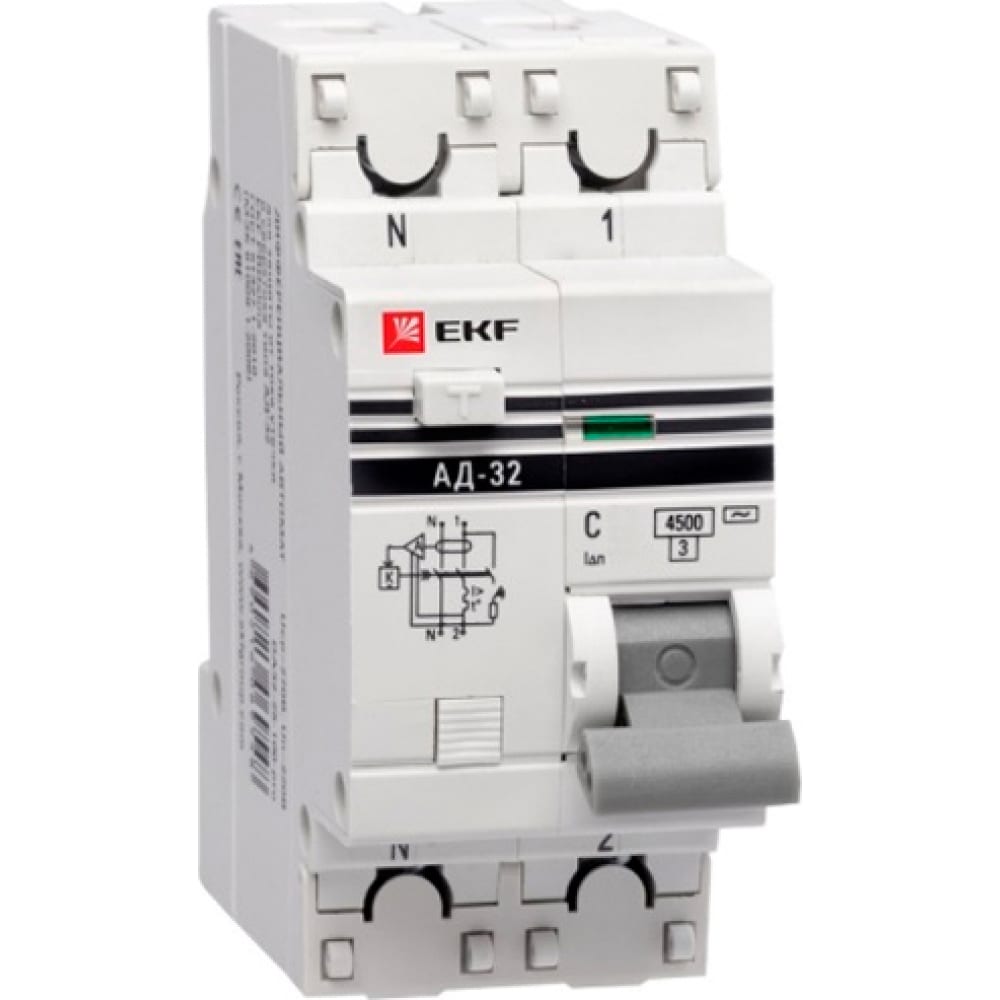 Дифференциальный автомат EKF дифференциальный автомат chint nxb 63s 1p n d32 a 30 ма 4 5 ка ac