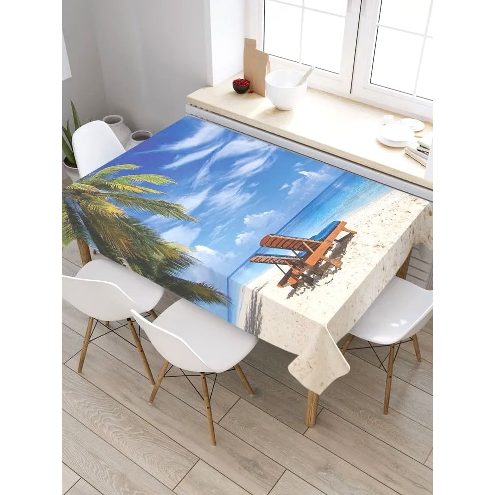 Прямоугольная водоотталкивающая скатерть на стол JOYARTY [мг] женская кружевная рубашка вышитая пляж солнцезащитная одежда кардиган