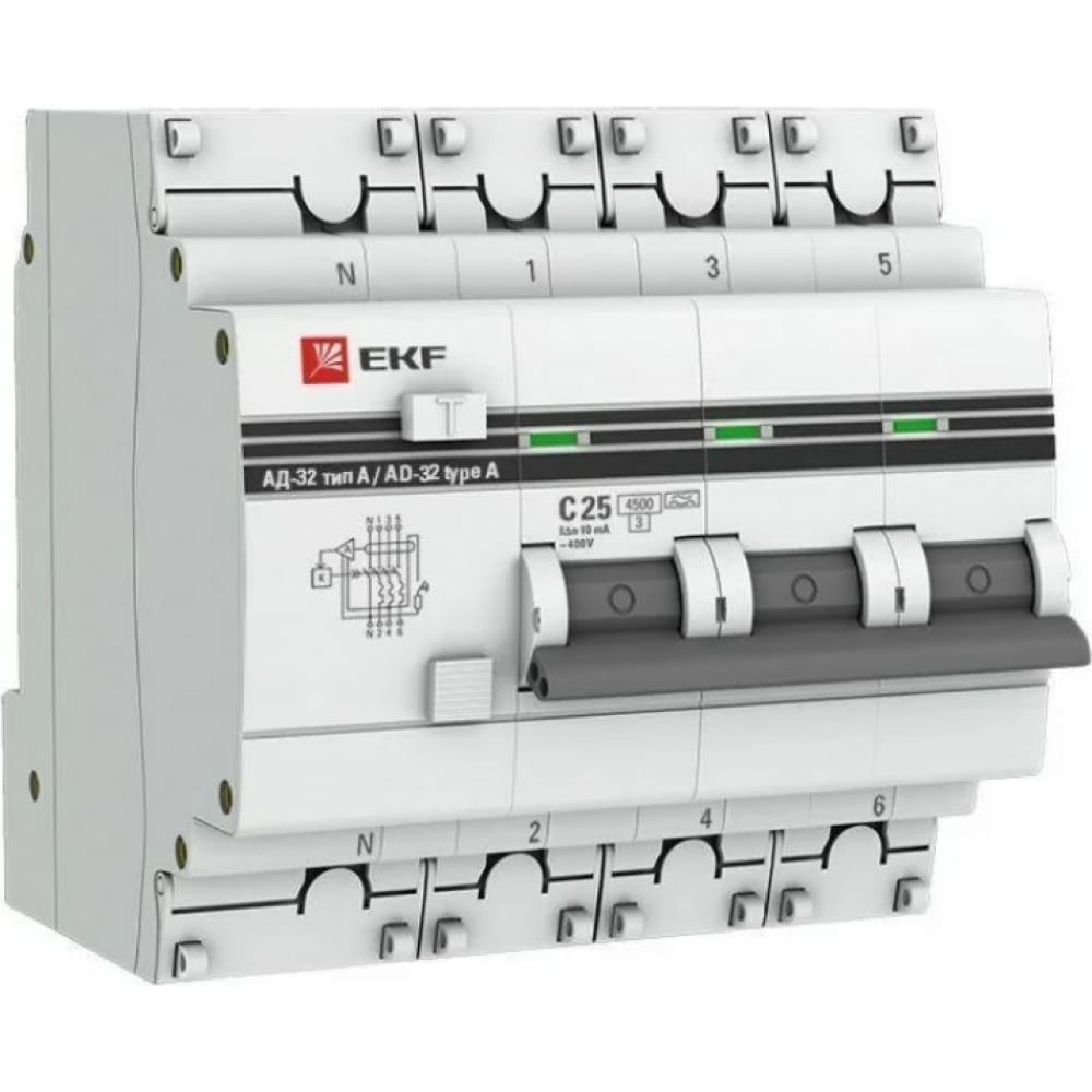 Дифференциальный автомат EKF - DA32-16-30-4P-pro
