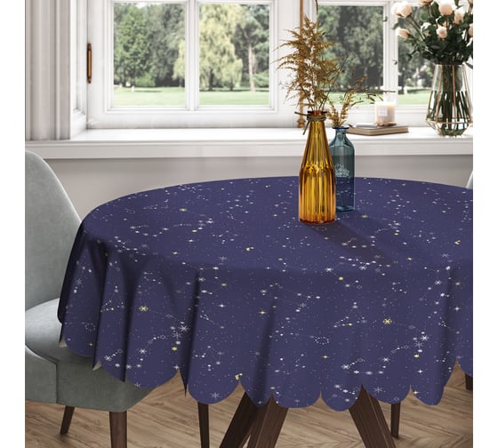 Изображение товара Скатерть круглая тканевая JOYARTY на стол с рисунком "Набор стикеров" 150х150 см rtcf01_423737_150x150