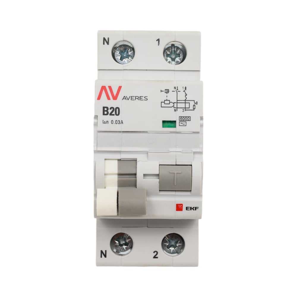 Дифференциальный автомат EKF AVERES DVA-6 rcbo6-1pn-20B-30-ac-av