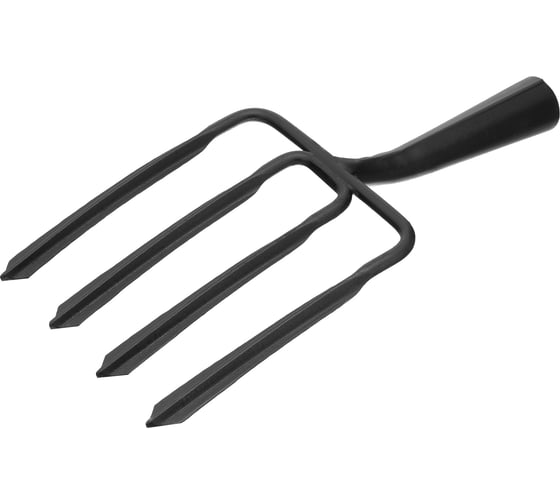 Изображение товара Копальные 4-х рогие вилы Без бренда, 190x220 мм, широкий зуб, удлиненная тулейка, без черенка 63838