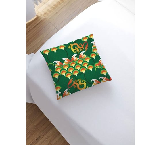 Изображение товара Наволочка декоративная JoyArty на молнии, чехол на подушку Огненные драконы 45x45 см sl_428058