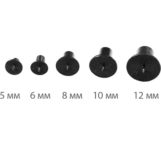 Изображение товара Кернеры наколки для мебельных шкантов ПЕТРОГРАДЪ D 5,6,8,10,12мм по 2 штуки М00014244