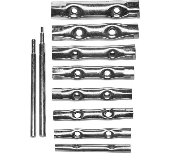 Изображение товара Набор трубчатых ключей DEXX 6-22 мм, 10 предметов 27192-H10