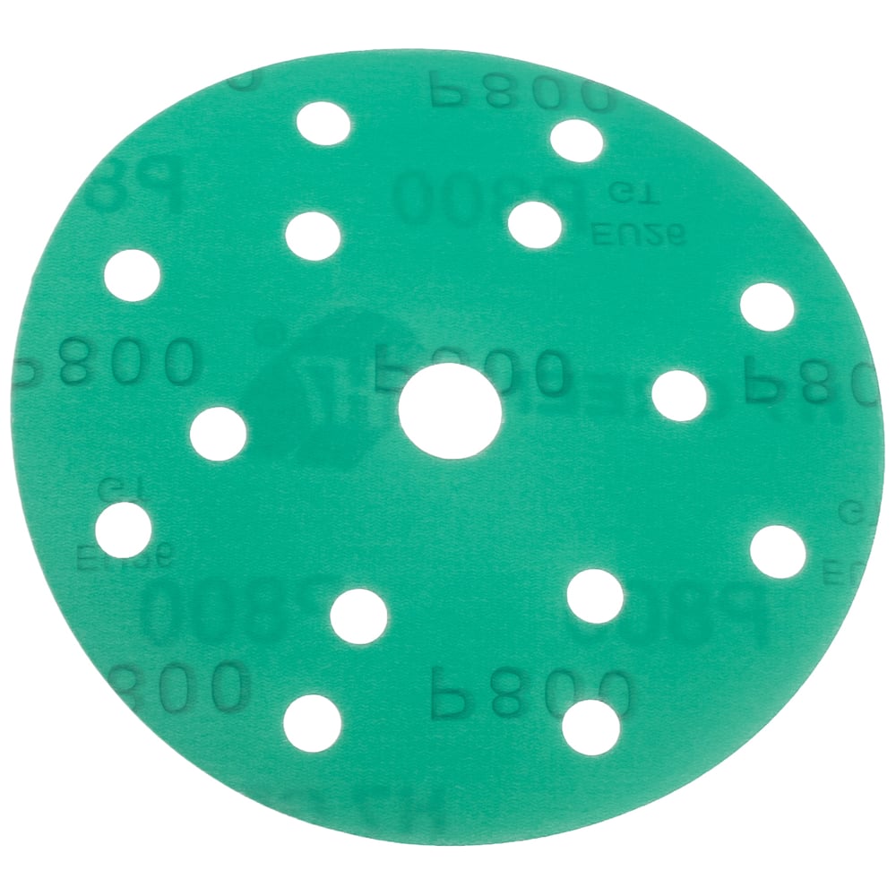 Изображение товара Круг абразивный Green 150 мм 15 отверстий R800 для шлифовки 100 шт