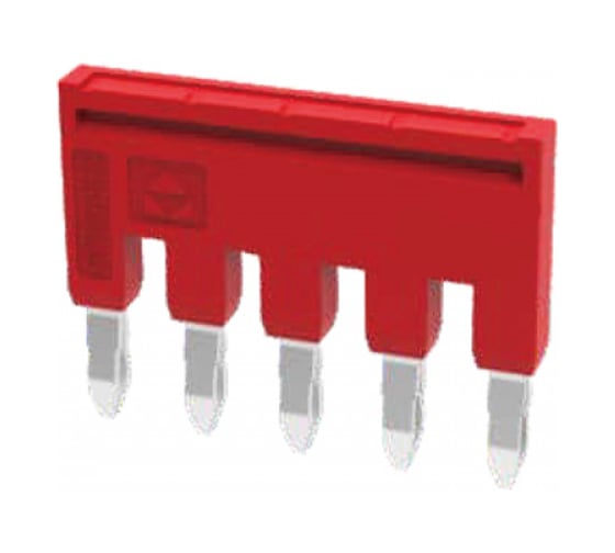 Изображение товара Перемычка Degson для клемм ds, втычная, 5 полюсов, красная, упак. 10шт. DFB5-5.2-16-00Z(H)