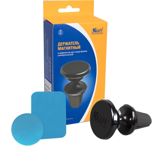 Изображение товара Держатель магнитный для телефона KRAFT на дефлектор вращ. KT 835333
