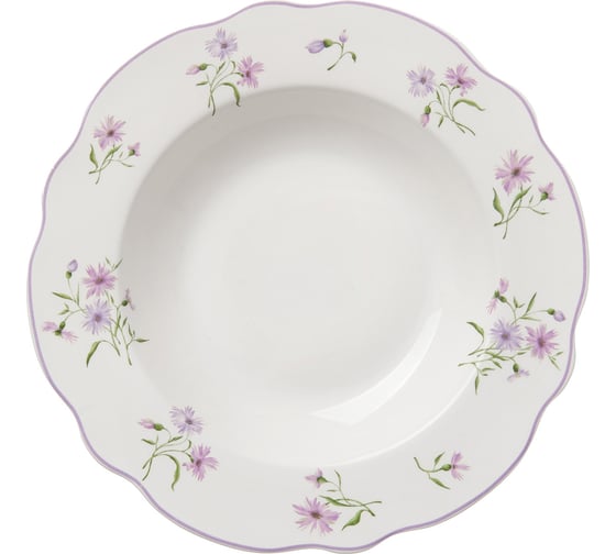 Изображение товара Суповая тарелка HomeQueen Летние воспоминания, цветы 22.2 см /36/6 77109