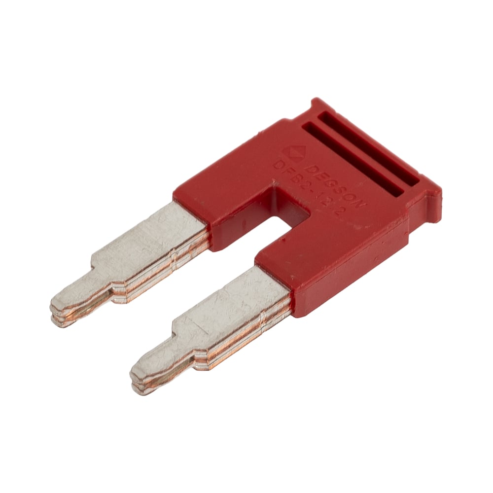 Изображение товара Перемычка Degson для клемм ds, 2 полюса, красная, упаковка 10шт