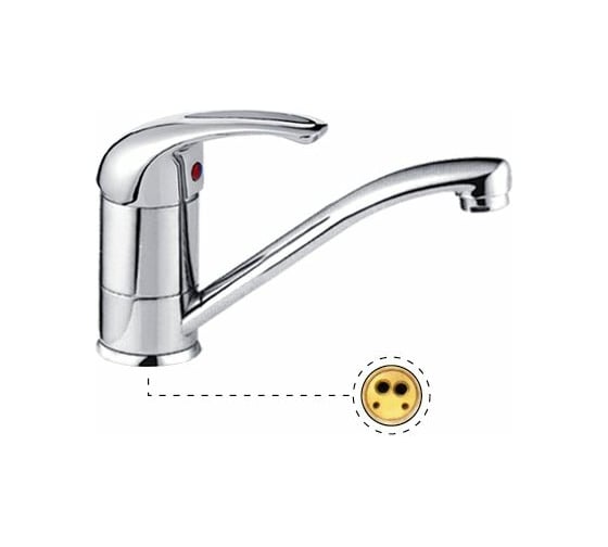 Изображение товара Смеситель для кухни с коротким изливом Potato картридж керамический 40 мм P4504