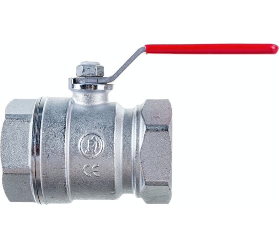 Изображение товара Шаровой кран Giacomini R250D 1 1/4", внутренняя/внутренняя, ручка-рычаг красный, хромированный R250X006
