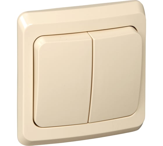 Изображение товара Выключатель 2-кл. СП Systeme Electric (Schneider Electric) Этюд, 10 А, с индикацией, кремовый, арт. BC10-006K