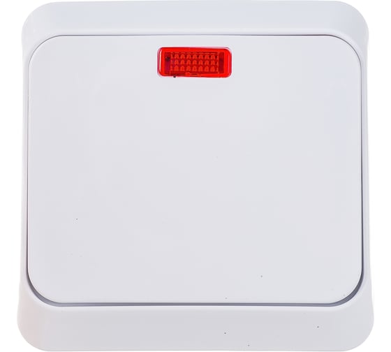 Изображение товара Выключатель 1-кл. ОП Systeme Electric (Schneider Electric) Этюд, 10 А, с индикацией, белый, арт. BA10-005B