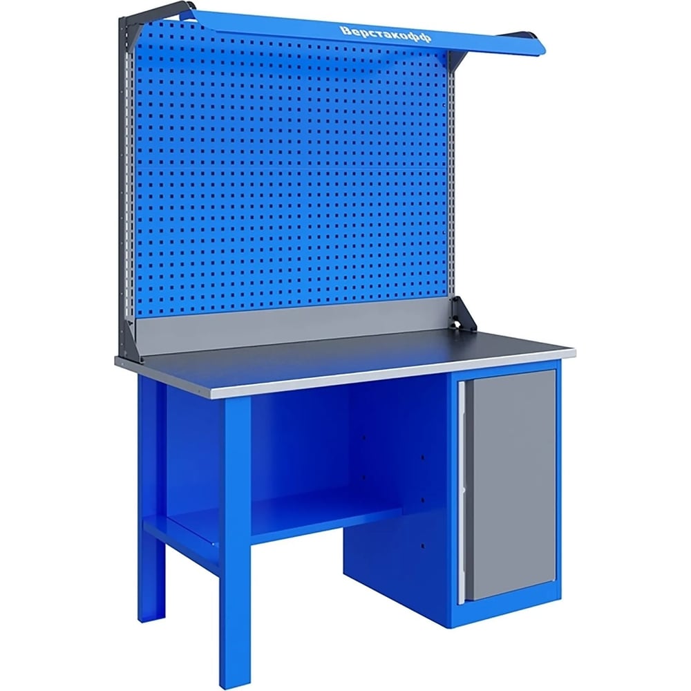 Изображение товара Слесарный верстак Верстакофф TNC 141.17.2-2f с тумбой и световым экраном