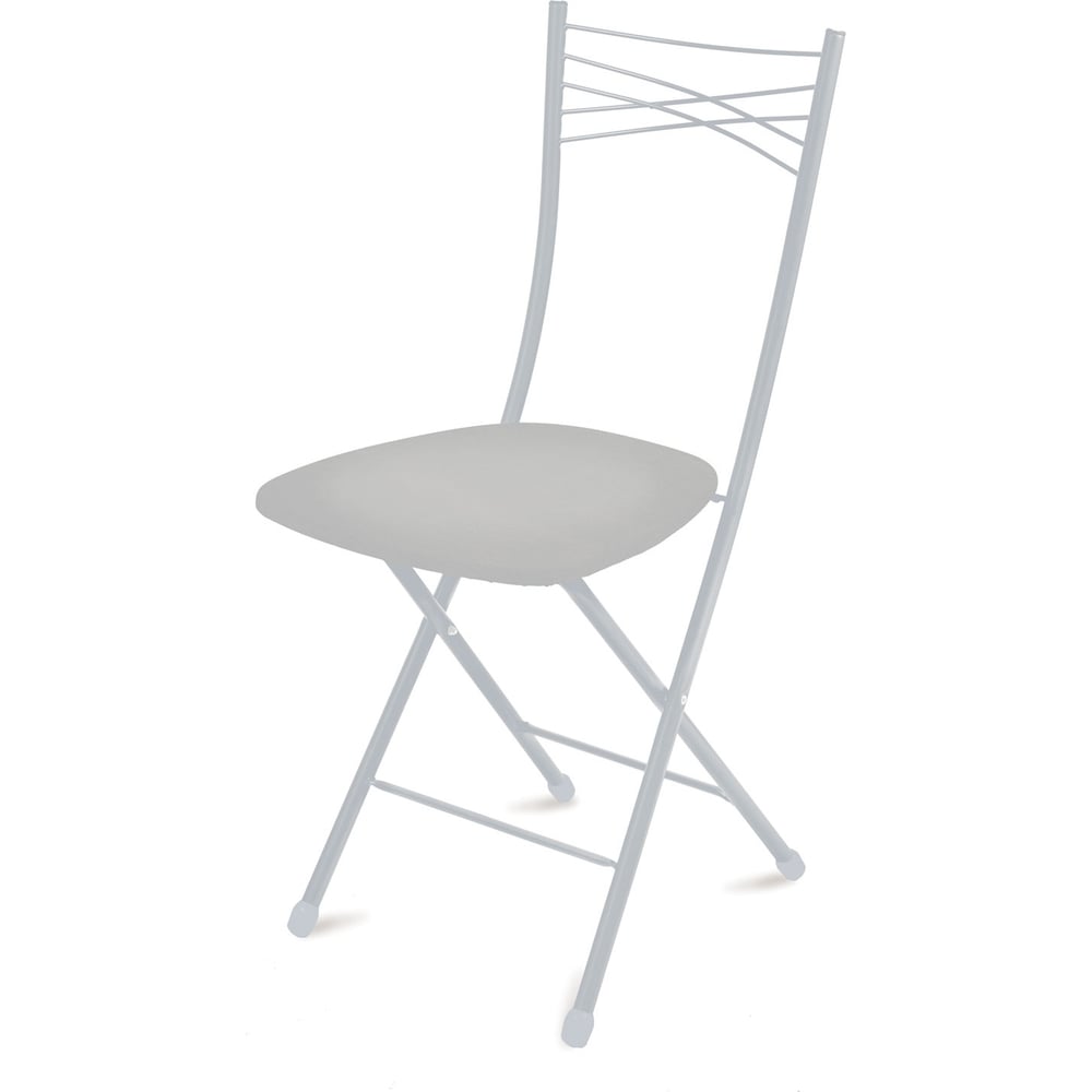Изображение товара Стул складной Nika Ника 1 ССН1/12 светло-серый металлический с экокожей