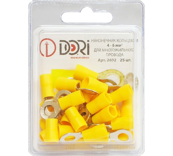 Изображение товара Наконечник кольцевой изолированный DORI (НКИ) 4,0-6,0мм2, d=6мм, 25шт 2692