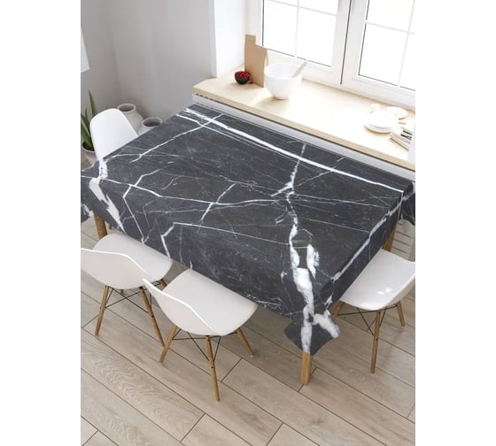 Изображение товара Скатерть JoyArty Штрихи на мраморе, прямоугольная, из сатена tc_37021_120x145