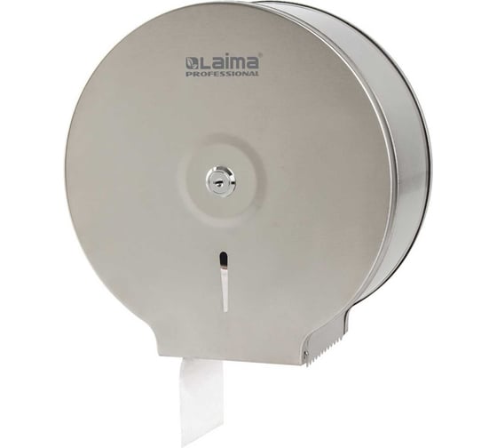 Изображение товара Диспенсер для туалетной бумаги ЛАЙМА PROFESSIONAL ECONOMY малый, нержавеющая сталь, матовый 605048