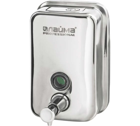 Изображение товара Диспенсер для жидкого мыла ЛАЙМА PROFESSIONAL 0,5л, нержавеющая сталь, зеркальный 605394