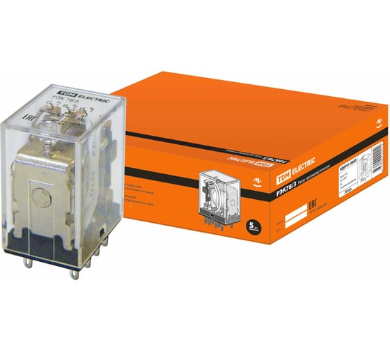 Изображение товара Реле TDM ELECTRIC РЭК78/3 5А 24В AC SQ0701-0003