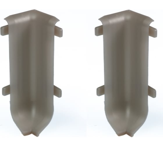 Изображение товара Угол внутренний РУССКИЙ ПРОФИЛЬ из ПВХ к алюминиевому плинтусу 60мм 4680427024115