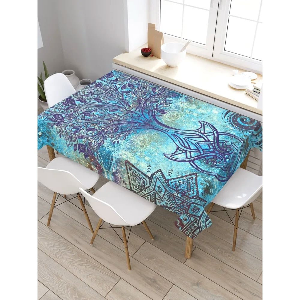 Изображение товара Скатерть JoyArty Энергия космоса из сатена 120x145 см прямоугольная