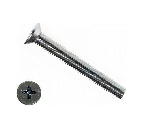 Изображение товара Потайной винт КРЕП-КОМП цинк DIN965 4х65 2500шт вп465