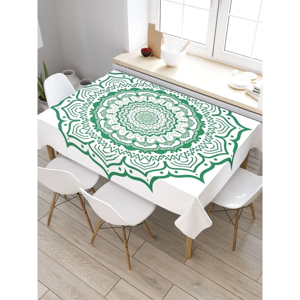 Изображение товара Скатерть JoyArty Этническая мандала из сатена 120x145 см, современный дизайн
